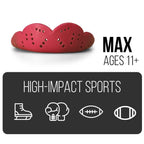 Sisu Max Mouthguard, Intense Red - 2.4Mm Thin - Custom-Molded Fit - Slim Design - Remoldable Up To 20 Times - For Impact Sports
