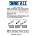 Ding All Polyester Sanding Resin With Catalyst - Smooth And Non-Tacky Product For Surfboard Repairs - 8 Oz