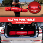 Powernet Baseball Softball Practice Net 7X7 With Baseball Accessories For Practice Pitching & Batting, Ball Caddy, Weighted Base