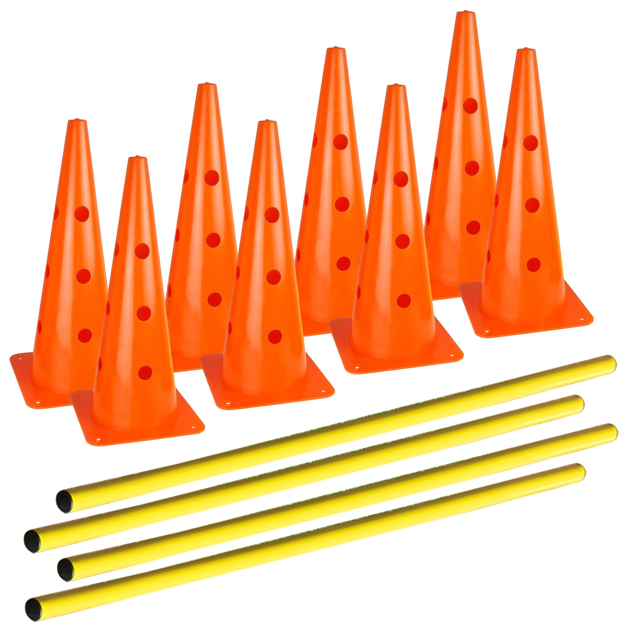 Agora Hurdle Cone Set - 8 Cones And 4 Poles