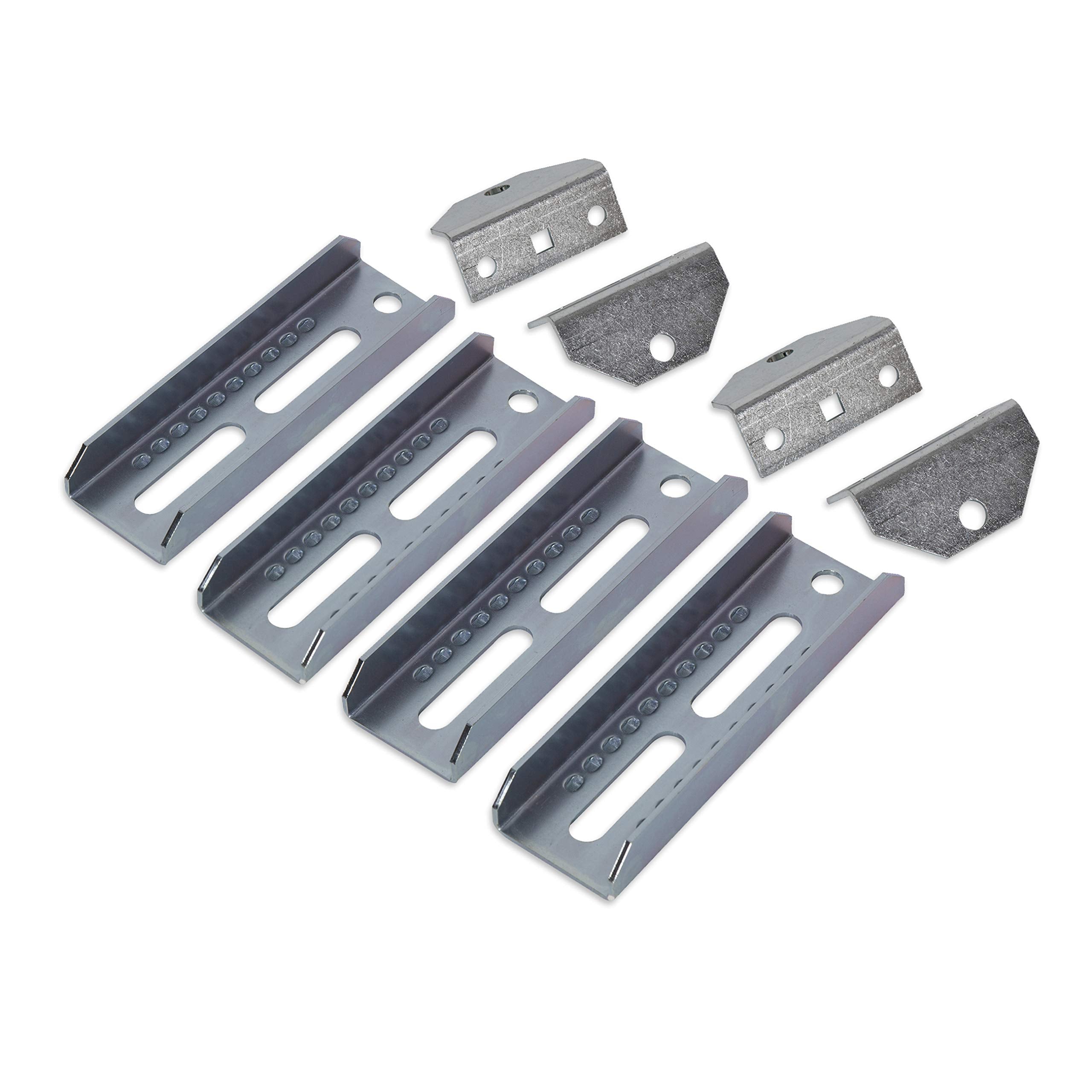 Ecotric 4Pcs 10'' Galvanized Swivel Top Bunk Bracket Kit For 2 X 4/2 X 6 Boat Trailer Crossmember - Ski Boat, Fishing Boat Or Sa