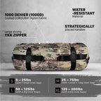 Yes4All Workout Sandbags, Heavy Duty Sandbags For Fitness, Conditioning, Mma & Combat Sports - Camouflage - L