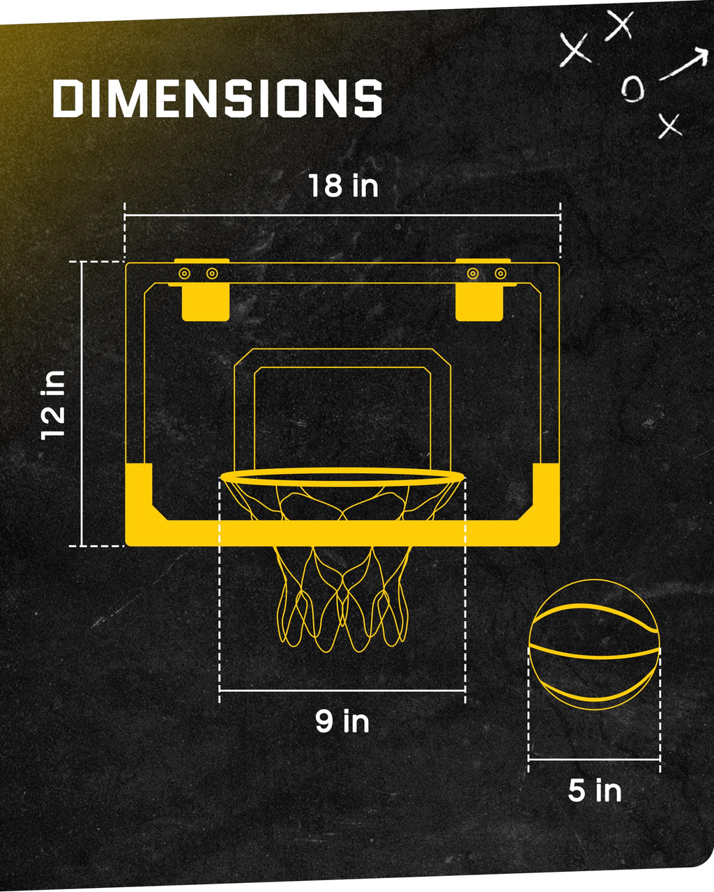 Sklz Pro Mini Basketball Hoop With Ball, Standard (18 X 12 Inches)