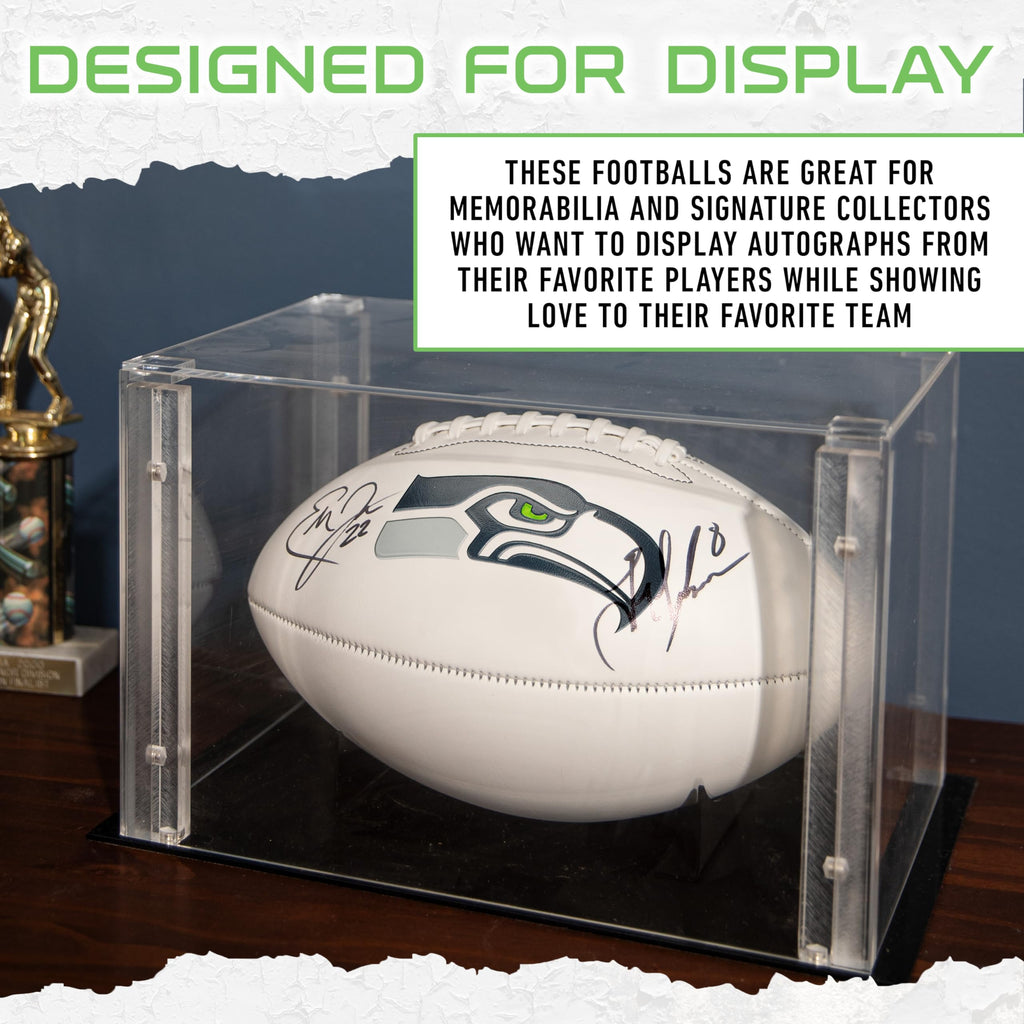 Franklin Sports Nfl Seattle Seahawks Autograph Football - Official Size White Panel Souvenir Football For Autographs + Signature