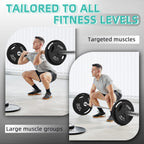 Fitvids Cast Iron 2-Inch Weight Plates for Strength Training & Weightlifting  255 LB, Style B Black