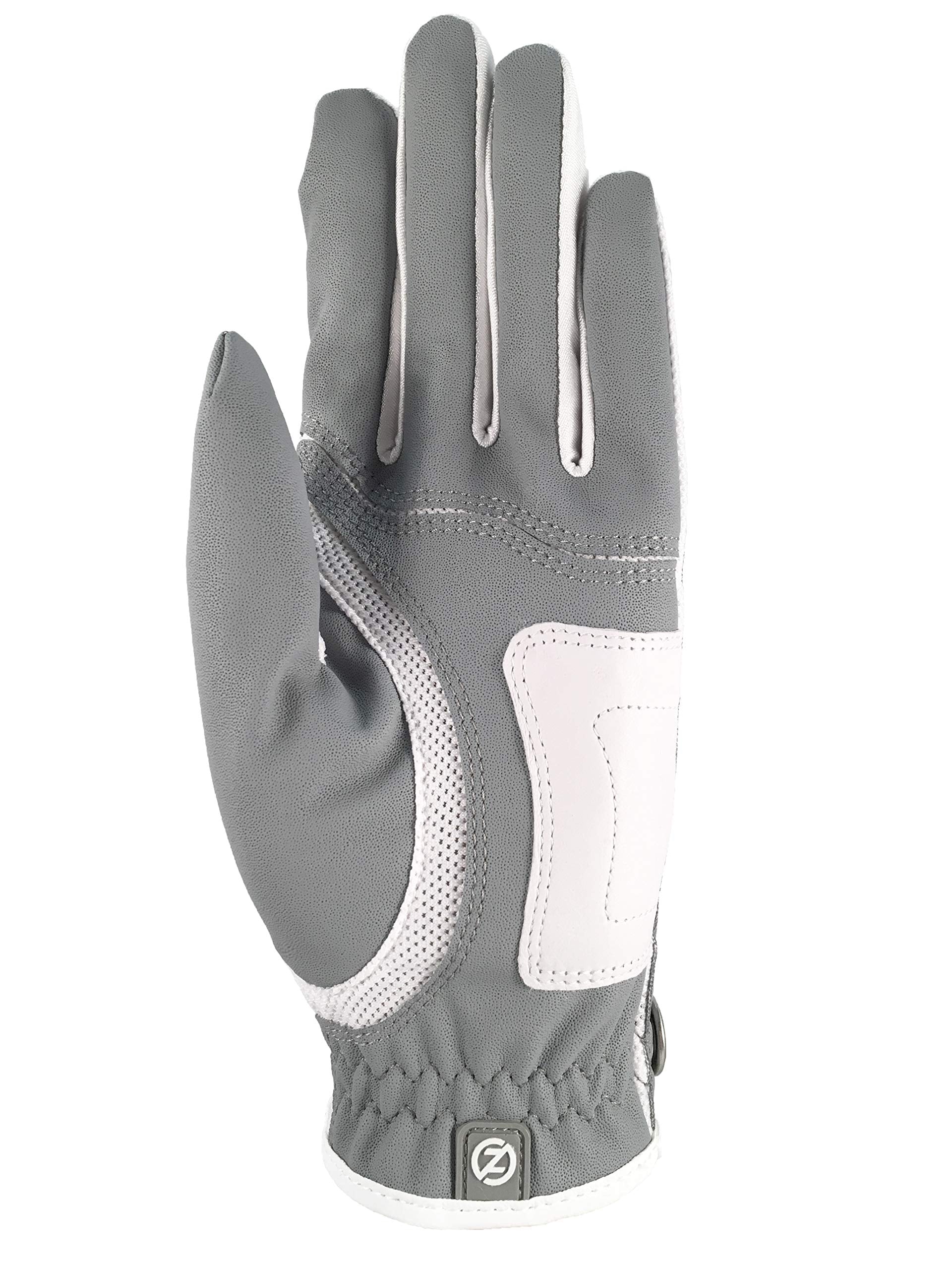 Zero Friction Ladies Grey Synthetic Golf Glove, Lh, Universal-Fit