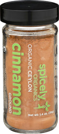 Spicely Organic Cinnamon Ground Ceylon 1.4 Oz Certified Gluten Free