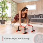 Rubberbanditz Calisthenics Parallel Bars At Home Workout Equipment Ideal For Push Ups, Dips, Handstands, Gymnastics