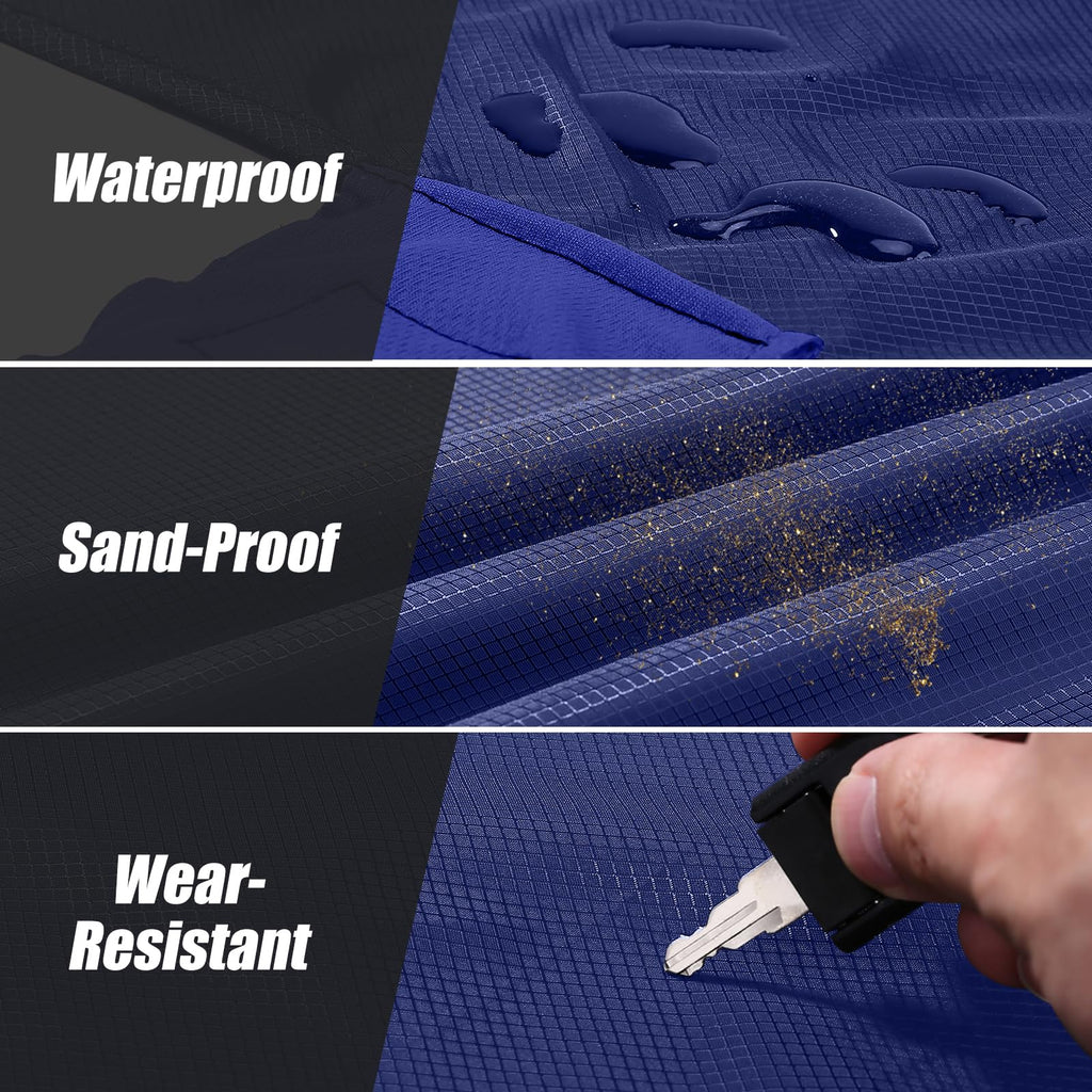 Odoland Beach Picnic Blanket, 43.3 X 27.5 Sandproof Waterproof Outdoor Pocket Blanket With Portable Bag, Foldable Lightweight Sa