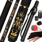 Ignatgames 2-Pieces Pool Cue Stick - 58 '' Canadian Maple Professional Billiard Pool Cues Sticks With Low Deflection Shaft - Har