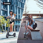 iScooter Electric Scooter for Adults, 17 Miles Range, 19 Mph Top Speed, Foldable Scooter Electric with 8.5 Solid Tire, Smart A