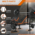 XDDIAS Weight Bench, 6 In 1 Bench Press Squat Rack Weight Bench With Leg Extension And Leg Curl, Weight Benches For Home Gym Wit