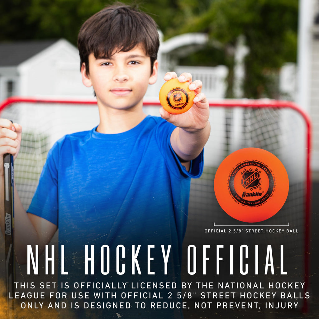 Franklin Sports Nhl Kids Street Hockey Goalie Pads Set - Youth Street Hockey Goalie Gear - Junior Blocker, Glove + Pads - Comp10