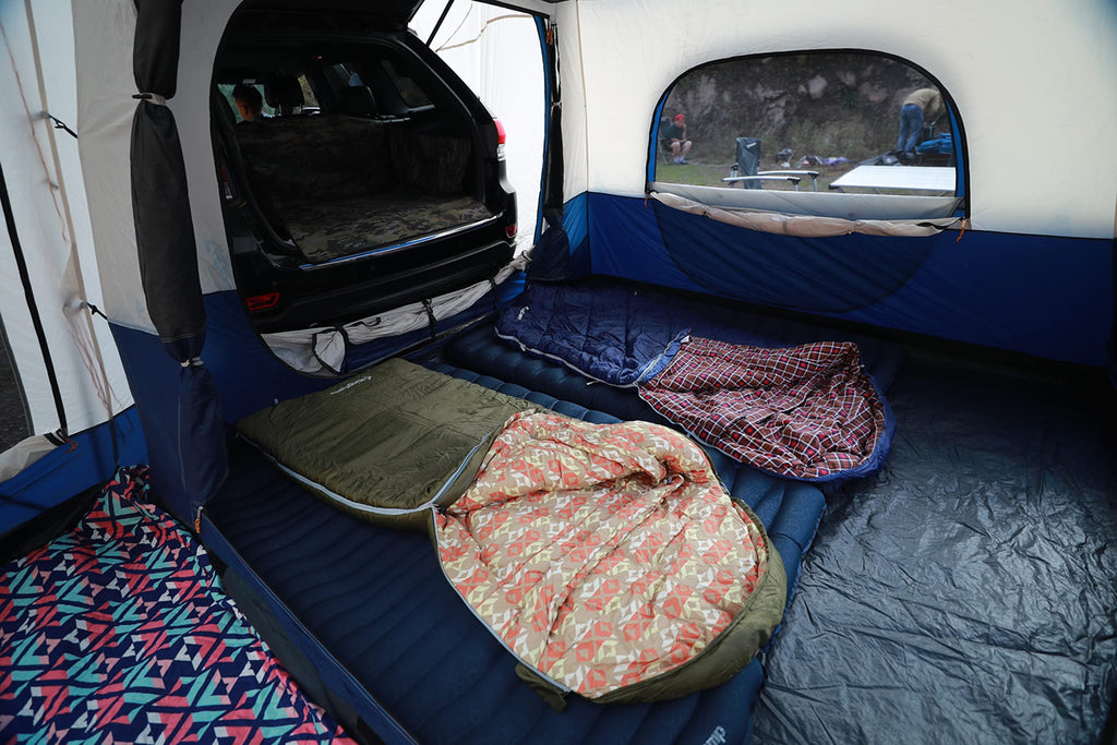 Kingcamp Double Sleeping Pad For Camping, Rollover Prevention Inflatable Queen Camping Mattress 2 Person Ultralight Air Mat For
