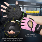 Ihuan Breathable Weight Lifting Gloves: Fingerless Workout Gym Gloves With Wrist Support  Enhance Palm Protection  Extra Grip Fo