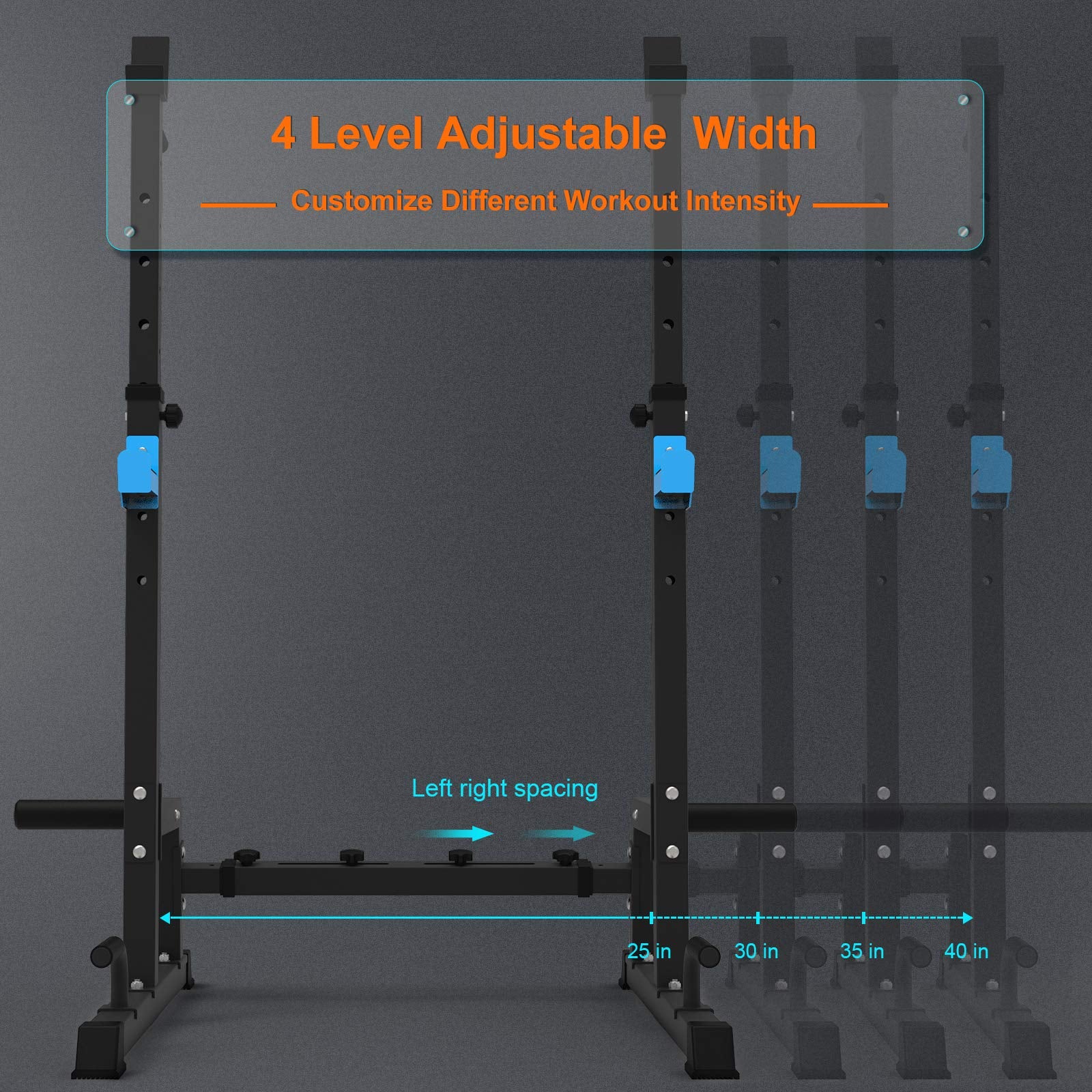 Jx Fitness Squat Rack, Barbell Rack, Bench Press Rack Push Up Multi-Function Weight Lifting Gym/Home Gym