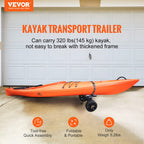 Vevor Kayak And Canoe Trolley Cart With 10'' Solid Tires