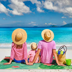 Dpwcvm Beach Blanket Waterproof Sandproof Large Beach Mat 83 X 106 For 3-5 Adults Sand Free Mat Quick Drying,Lightweight & Durab