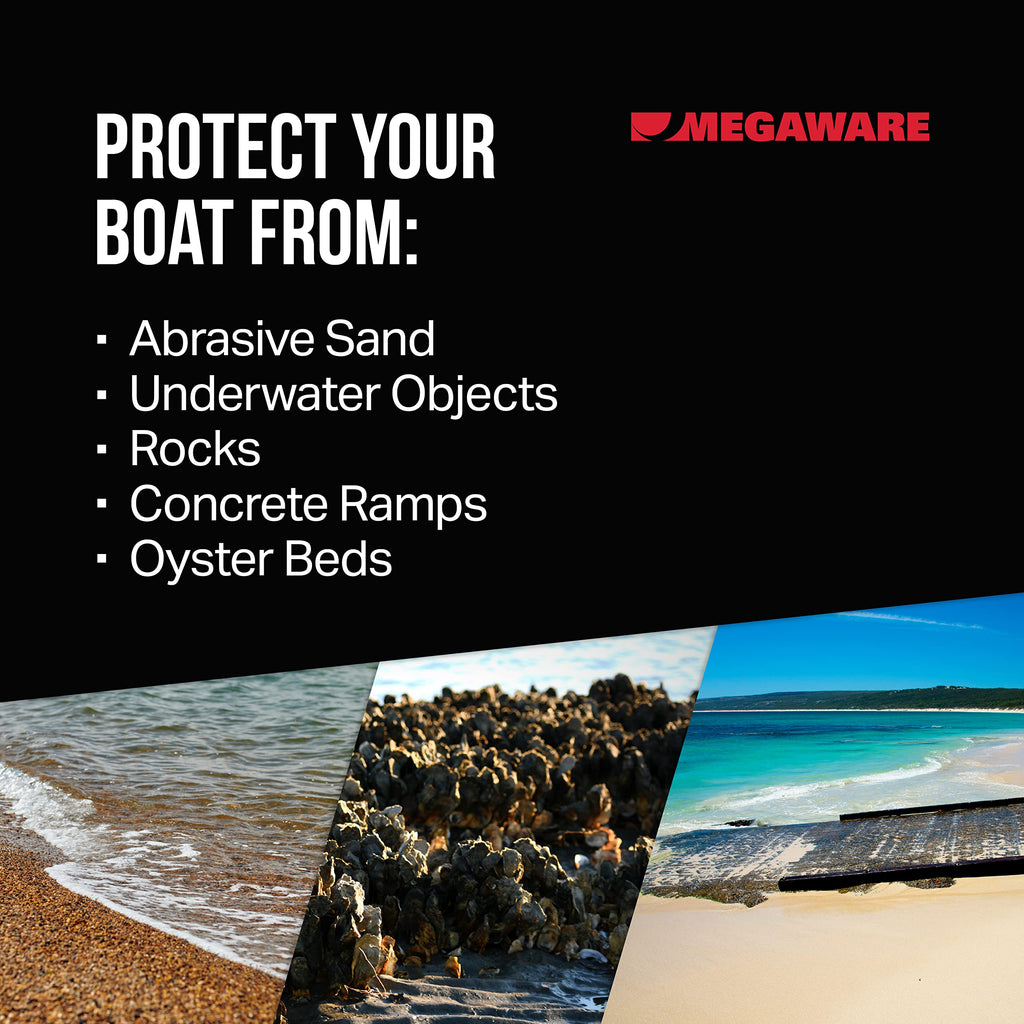 Megaware Keelguard Boat Keel And Hull Protector, 7-Feet (For Boats Up To 20Ft), Red