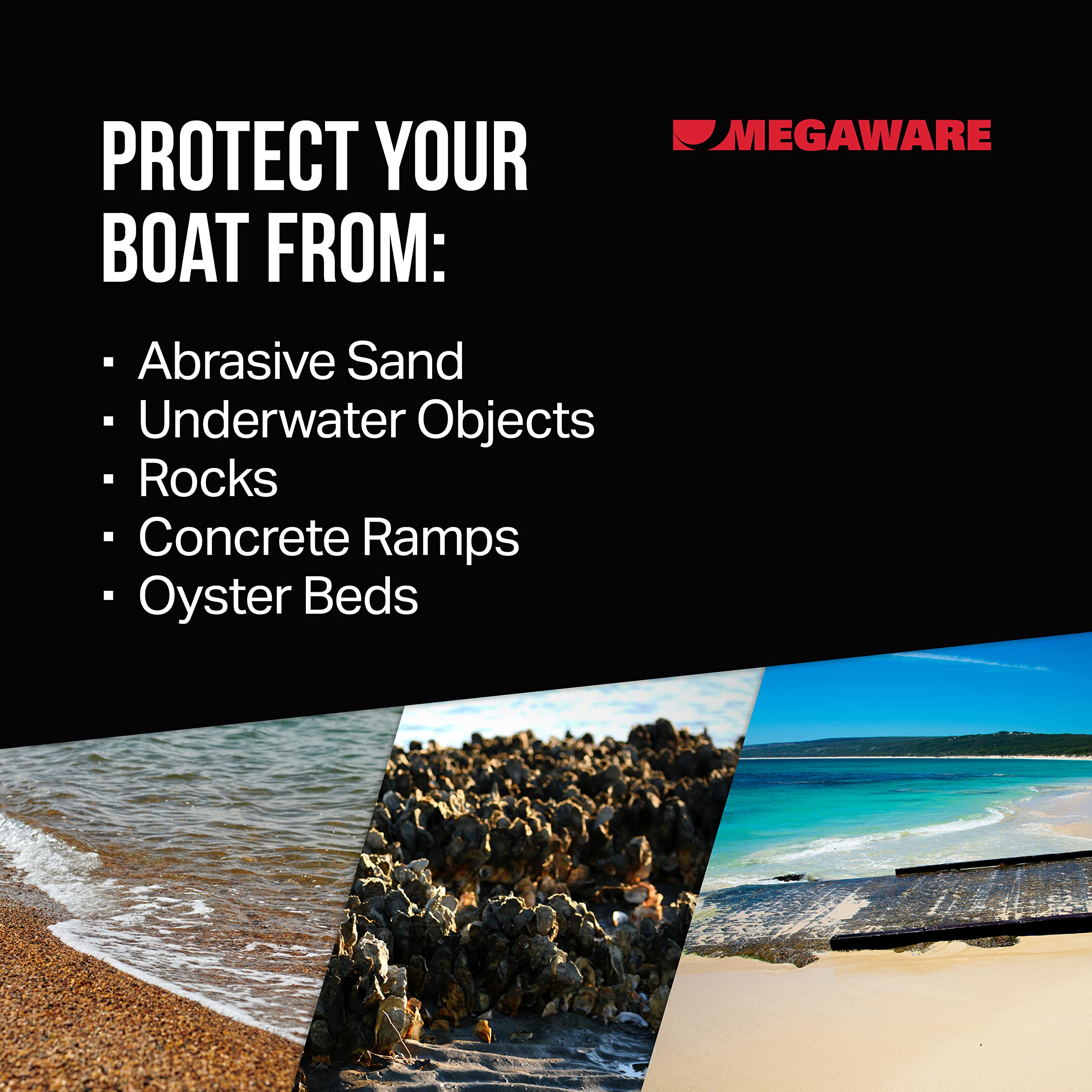 Megaware Keelguard Boat Keel And Hull Protector, 7-Feet (For Boats Up To 20Ft), Red