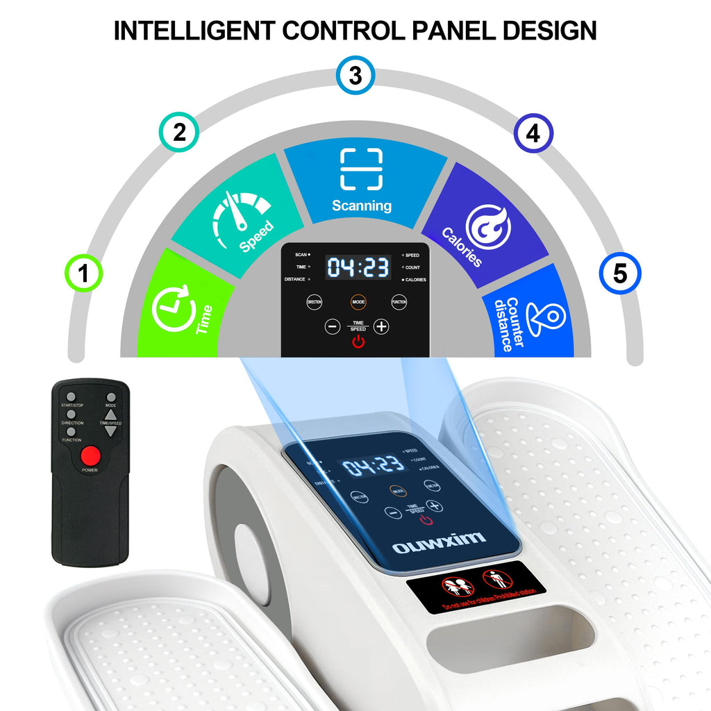 Under Desk Elliptical Machine-Elliptical Machine For Seniors,Portable Silent Electric Home Leg Exerciser With Remote Control,12