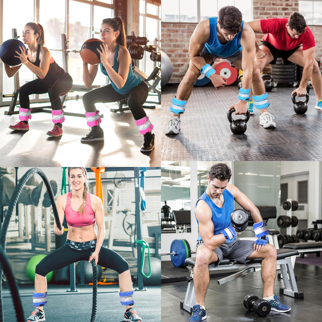 Adjustable Ankle Weights For Women Men Kids 1-10 Lbs 1 Pair Wrist Leg Arm Weights With Removable Weight, Strength Training Weigh