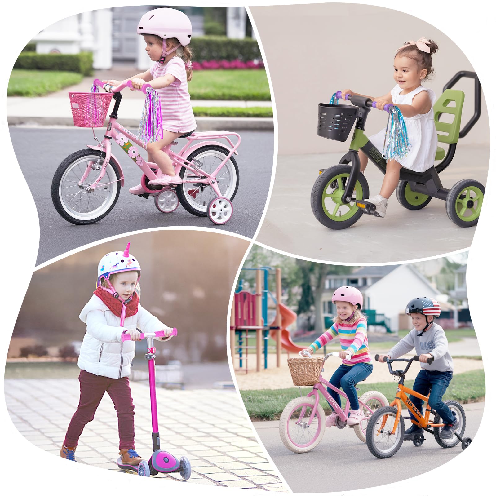Saplize Bike Handlebar Grips, For Kids Girls Boys Bikes, Balance Bikes, Road Bikes And Scooters, Length 49, Black