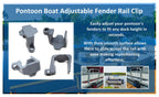 Jsp Manufacturing Black Plastic Pontoon Boat Square Rail Fender Adjuster Hanger Clip (4)