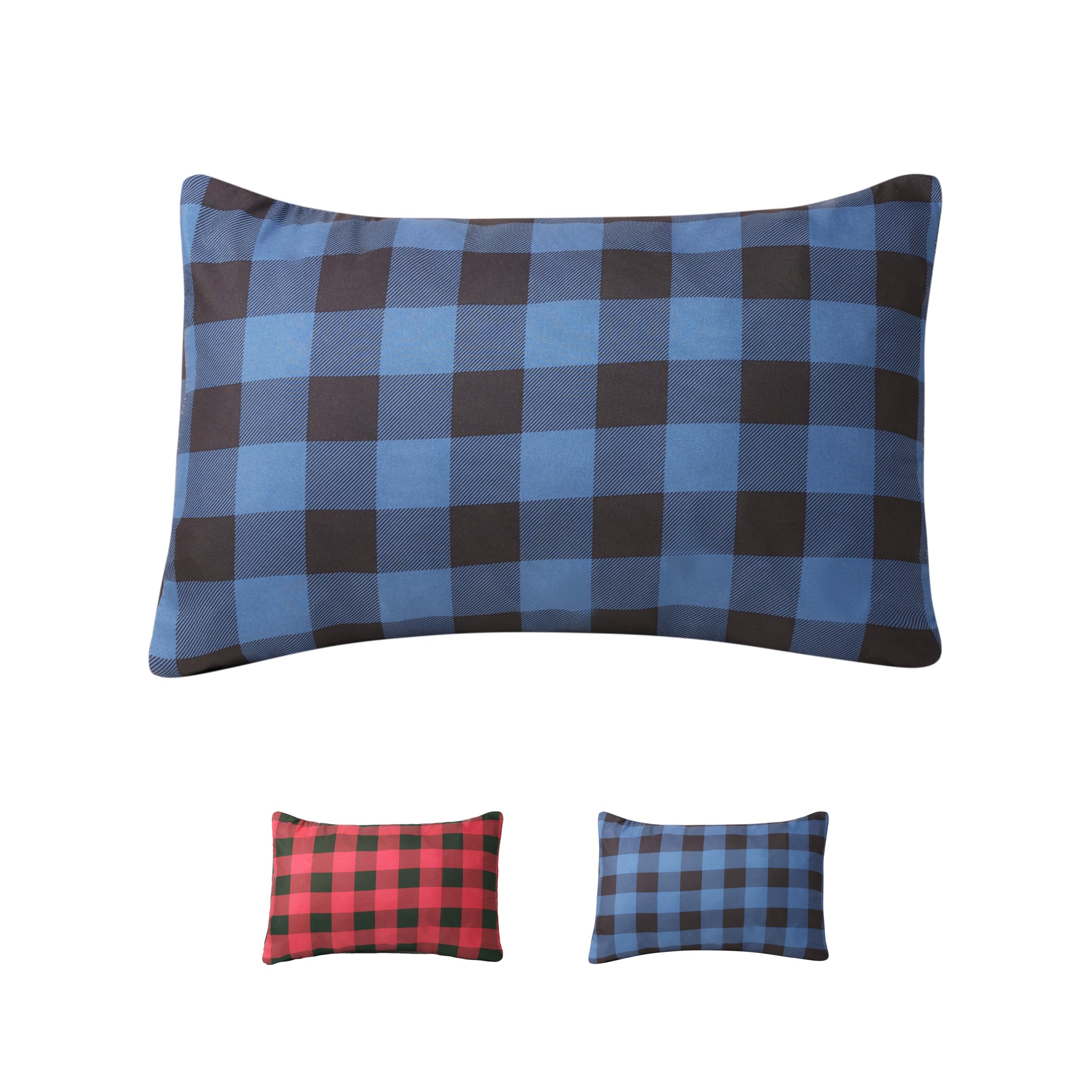 TETON Sports Black Camp Pillow, Average, Blue Plaid