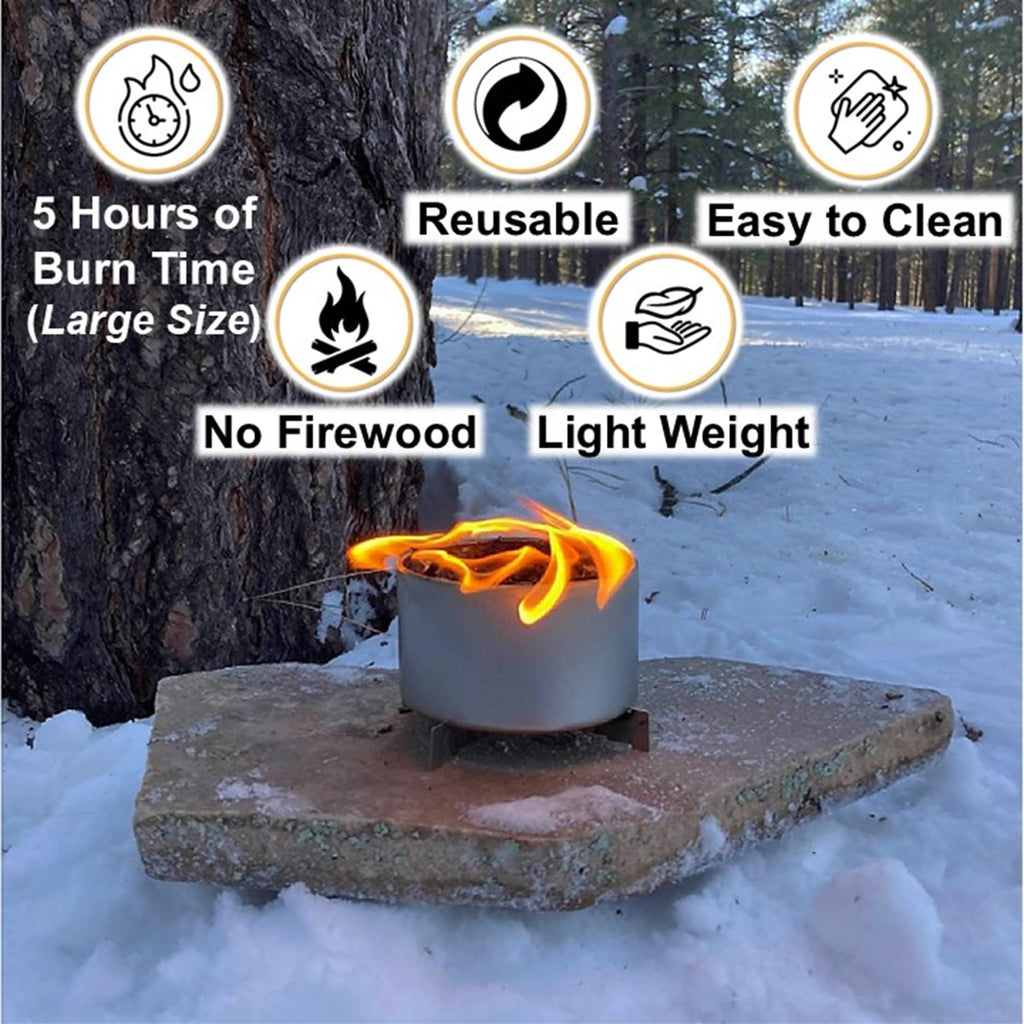 Branded Boards | Made In Usa | Portable Mini Bonfire Campfire In A Can | Reusable & Up To 5 Hours Of Burn Time | Picnics Parties