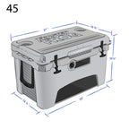 Frosted Frog White 45 Quart Ice Chest Heavy Duty High Performance Roto-Molded Commercial Grade Insulated Cooler