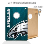 YouTheFan NFL Philadelphia Eagles 2 x 3 Wood Cornhole Game with Logo Bags