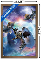 Trends International James Booker - Galaxy Cat Sharks Wall Poster