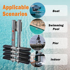 Xinkunmarine 4 Step Boat Ladder, Stainless Steel Dive Boarding Ladders For Bass Fishing Boats, Heavy-Duty With Non-Slip Treads