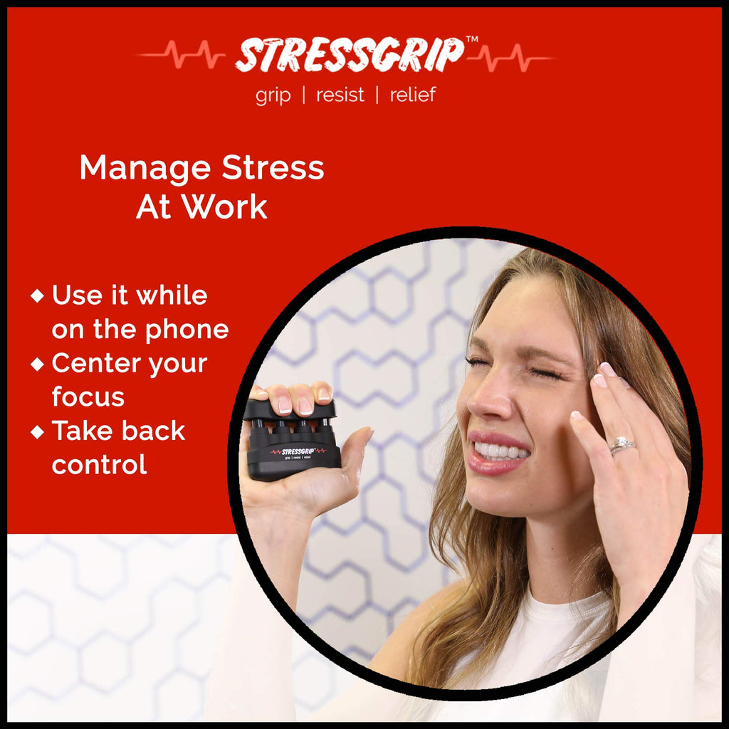 Stressgrip - The Stress Ball For Adults (Medium) A Stress & Anxiety Relief Device - Comfortable Hand Exerciser - Stress Reliever