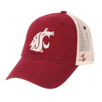 Ncaa Zephyr Washington State Cougars Mens University Relaxed Hat, Adjustable, Team Color/Stone