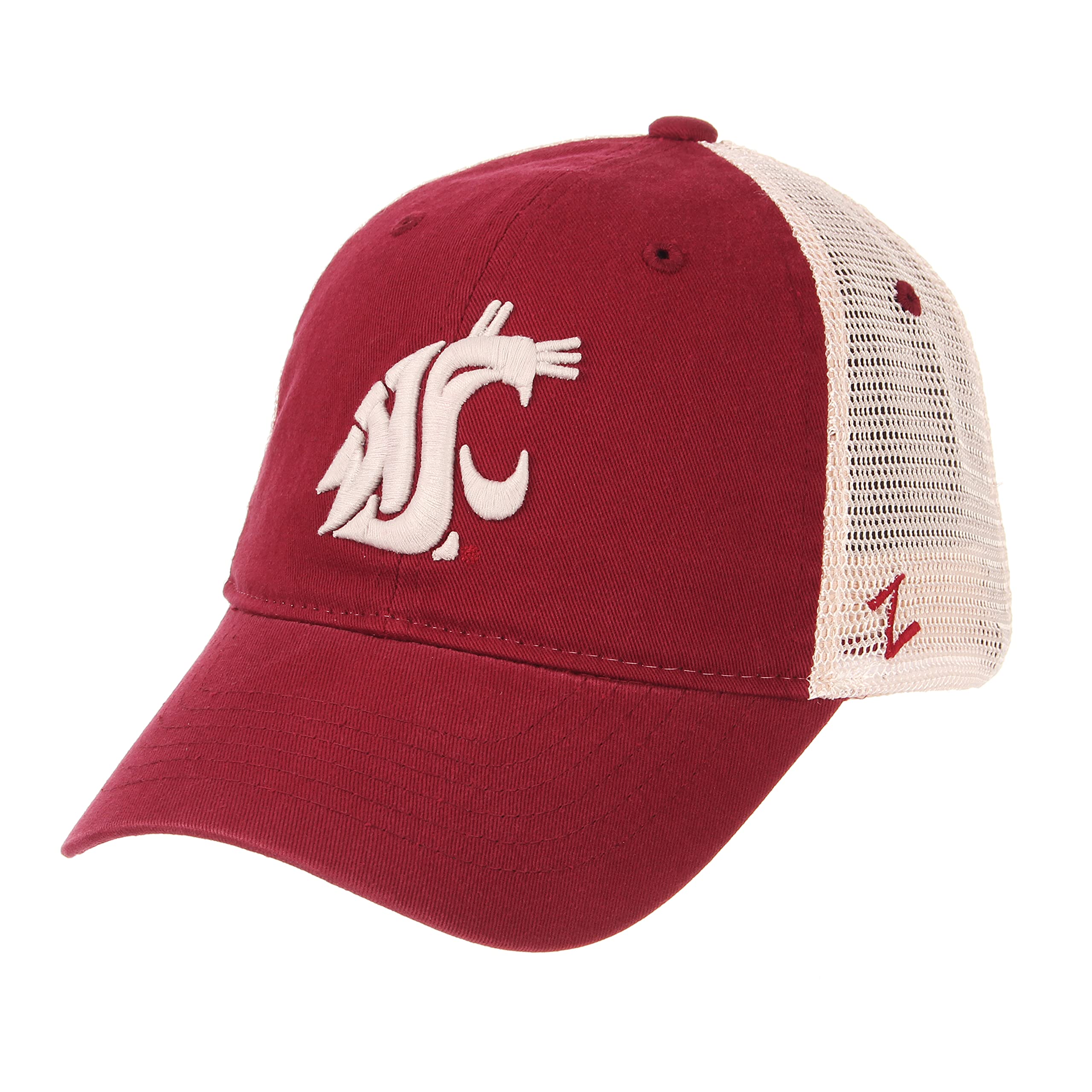 Ncaa Zephyr Washington State Cougars Mens University Relaxed Hat, Adjustable, Team Color/Stone