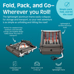 Retrospec Rover Plus Bike Trailer for Kids - Foldable Single/Double Passenger Design with 5-Point Safety Harness, Weather-Resist