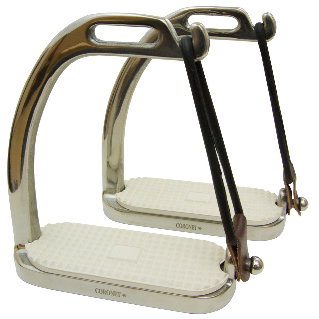 Coronet Fillis Peacock Safety Stirrup Irons With Pad, 4 3/4-Inch