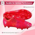 Vizari Zodiac Junior Kids Firm Ground (FG) Soccer Cleats -Red, Youth Sizes 8C