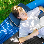 Camping Pillow With Removable Cover- Inflatable Pillow - Travel Pillows For Backpacking & Airplane, Lumbar Support Blow Up Pillo