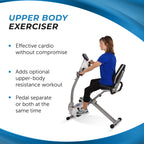 Stamina Recumbent Exercise Bike With Arm Workout - Fitness Bike With Smart Workout App - Recumbent Exercise Bike For Home Workou