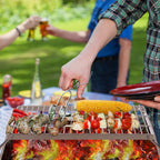 Redcamp Large Folding Campfire Grill 304 Stainless Steel Grate, Heavy Duty Portable Camping Grill With Legs Carrying Bag