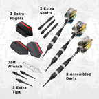 Viper Black Ice Soft Tip Darts With Silver Rings, 16 Grams