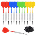 Accmor 12 Pcs Soft Tip Darts, Bar Dart, Plastic Tip Darts Set, Soft Tip Darts For Electronic/Plastic Dartboard,Attach Extra 100 