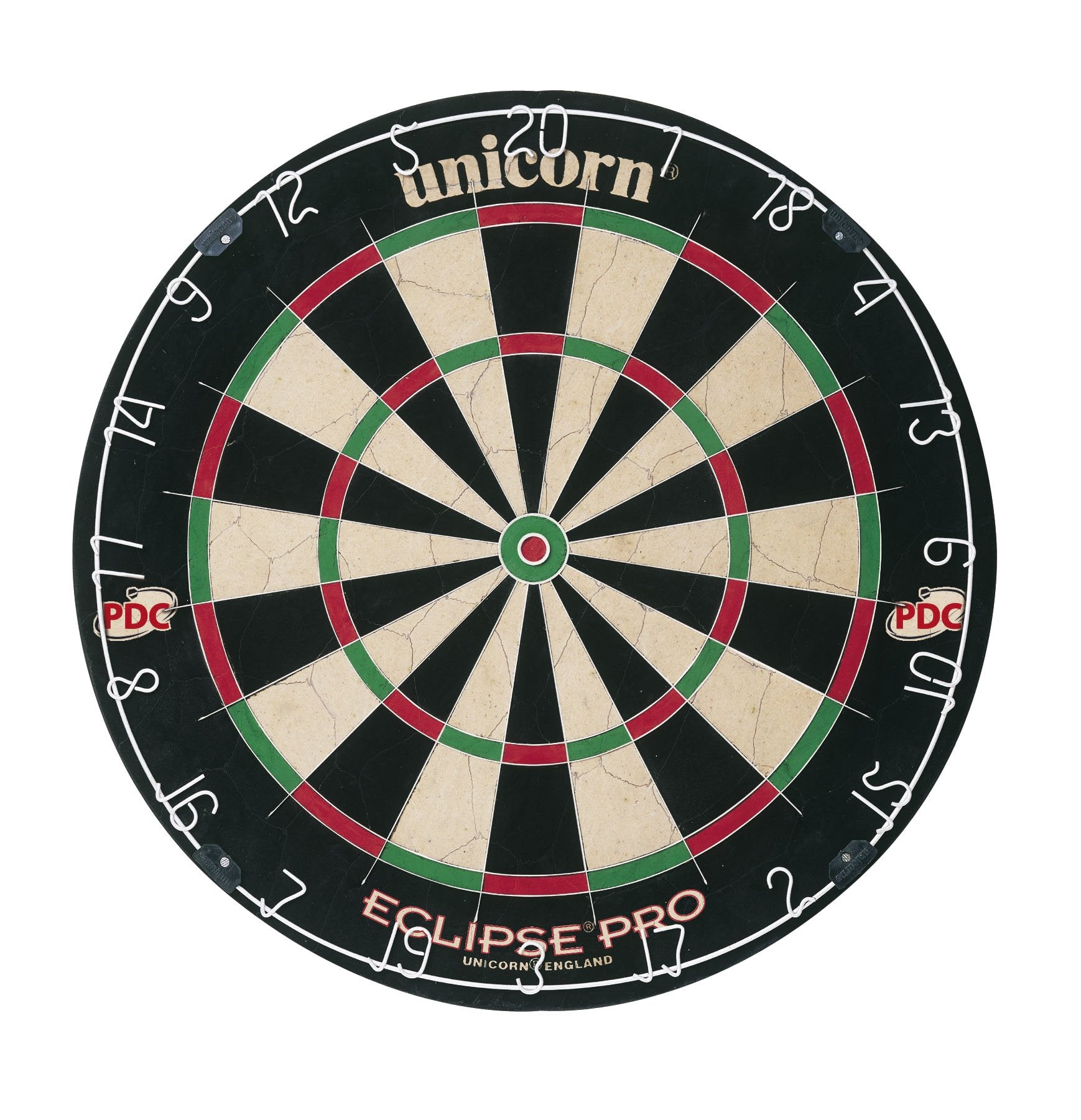 Unicorn Eclipse Pro Dart Board With Ultra Slim Segmentation - 30% Thinner Than Conventional Boards - For Increased Scoring And R