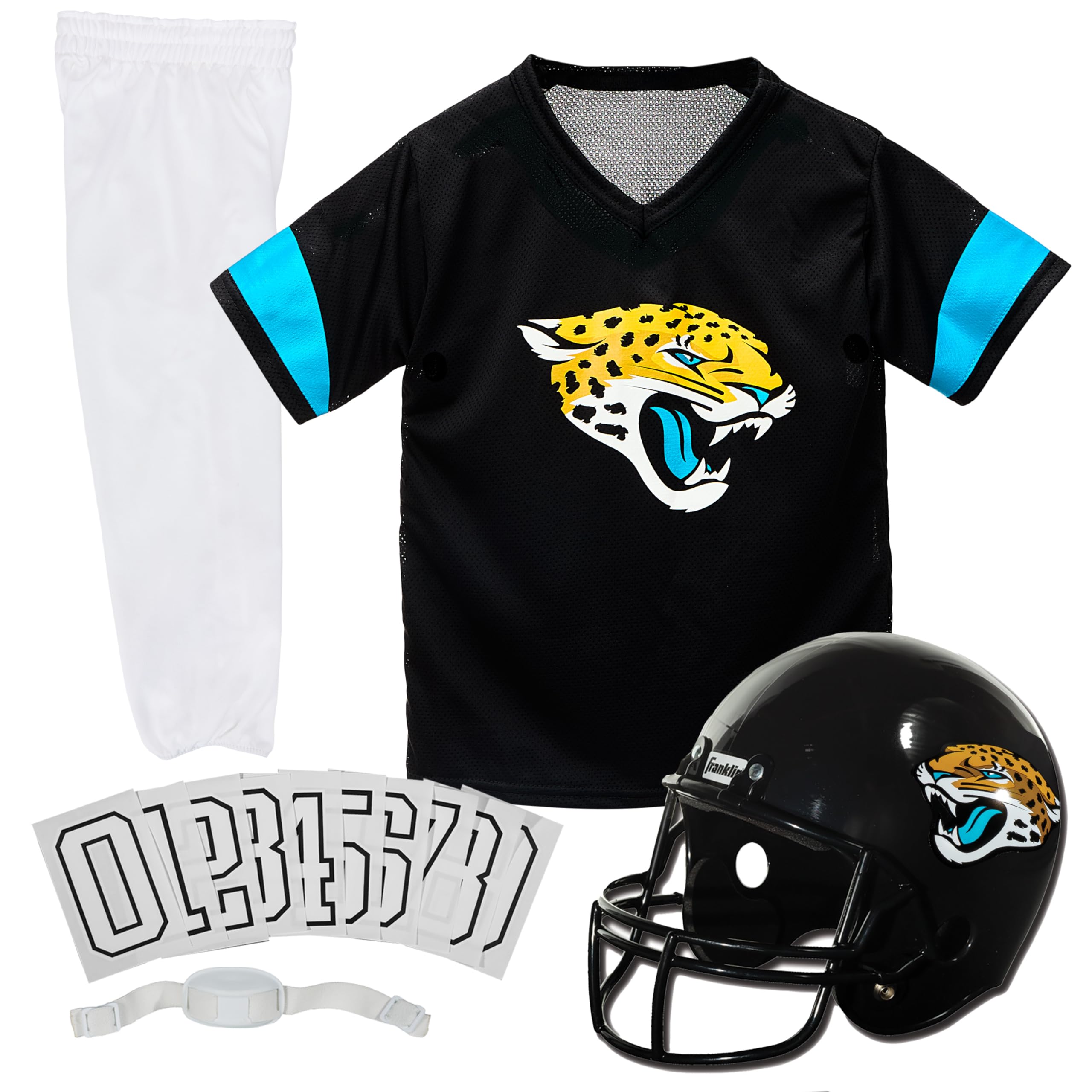 Franklin Sports Jacksonville Jaguars Kids NFL Uniform Set - Youth NFL Team Jersey, Helmet, Pants + Apparel Costume - Official Ge