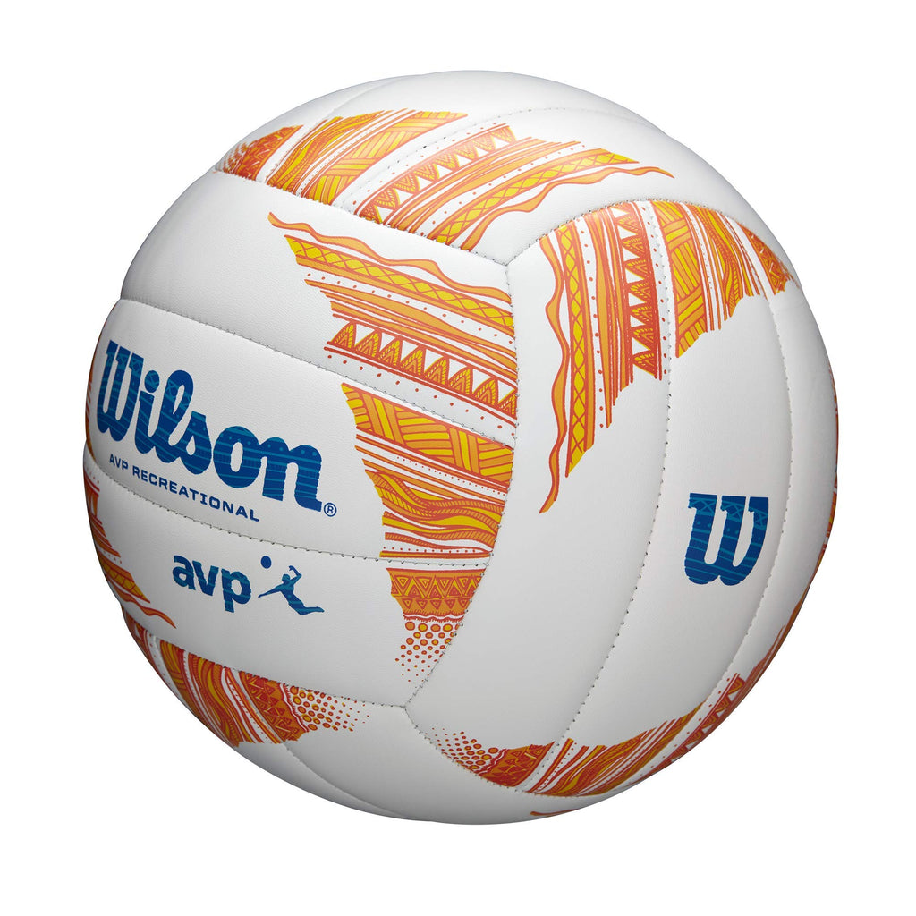 Wilson Avp Modern Classic Outdoor Recreation Volleyball - Official Size, Orange/White
