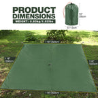 Redcamp Hammock Rain Fly Camping Tarp Waterproof, 10X10Ft Lightweight Backpacking Rain Tarp Shelter For Hiking Outdoor, Green