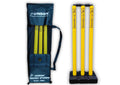 Vinson Senior Heavy Duty Cricket Stumps Set with Zipper Carry Bag for Kids & Adults, Color  Yellow & Black, Weight  750 gm, No